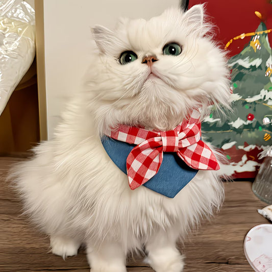 Cute Bow Pet Bib Triangle Scarf for Pets