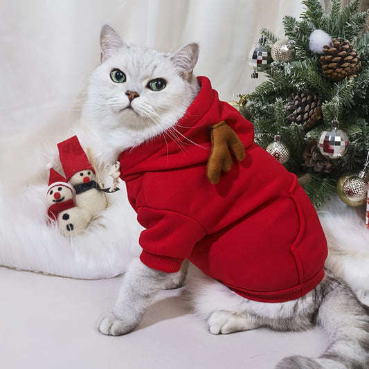 Pet Christmas Sweater with Fleece Lining