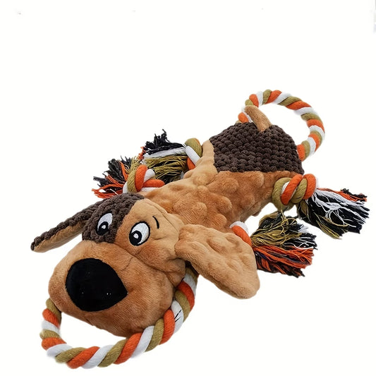 Soft Plush Interactive Dog Toy with Tassels