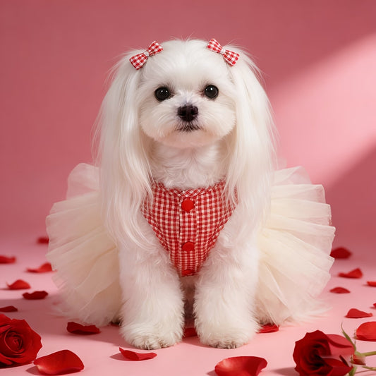 Valentine'S Day Heart Princess Dress for Dog & Cat
